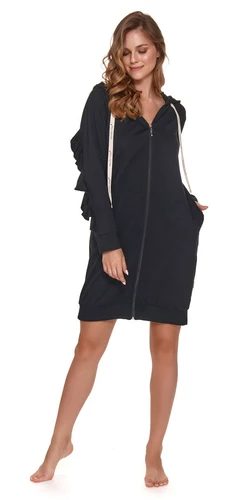 Женский халат DOCTOR NAP SMZ-4353-BLACK-XL Женский халат DOCTOR NAP SMZ-4353-BLACK-XL