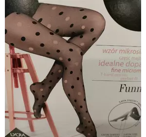 Колготки в горошок Gatta Funny 2 nero-pink Колготки в горошок Gatta Funny 2 nero-pink